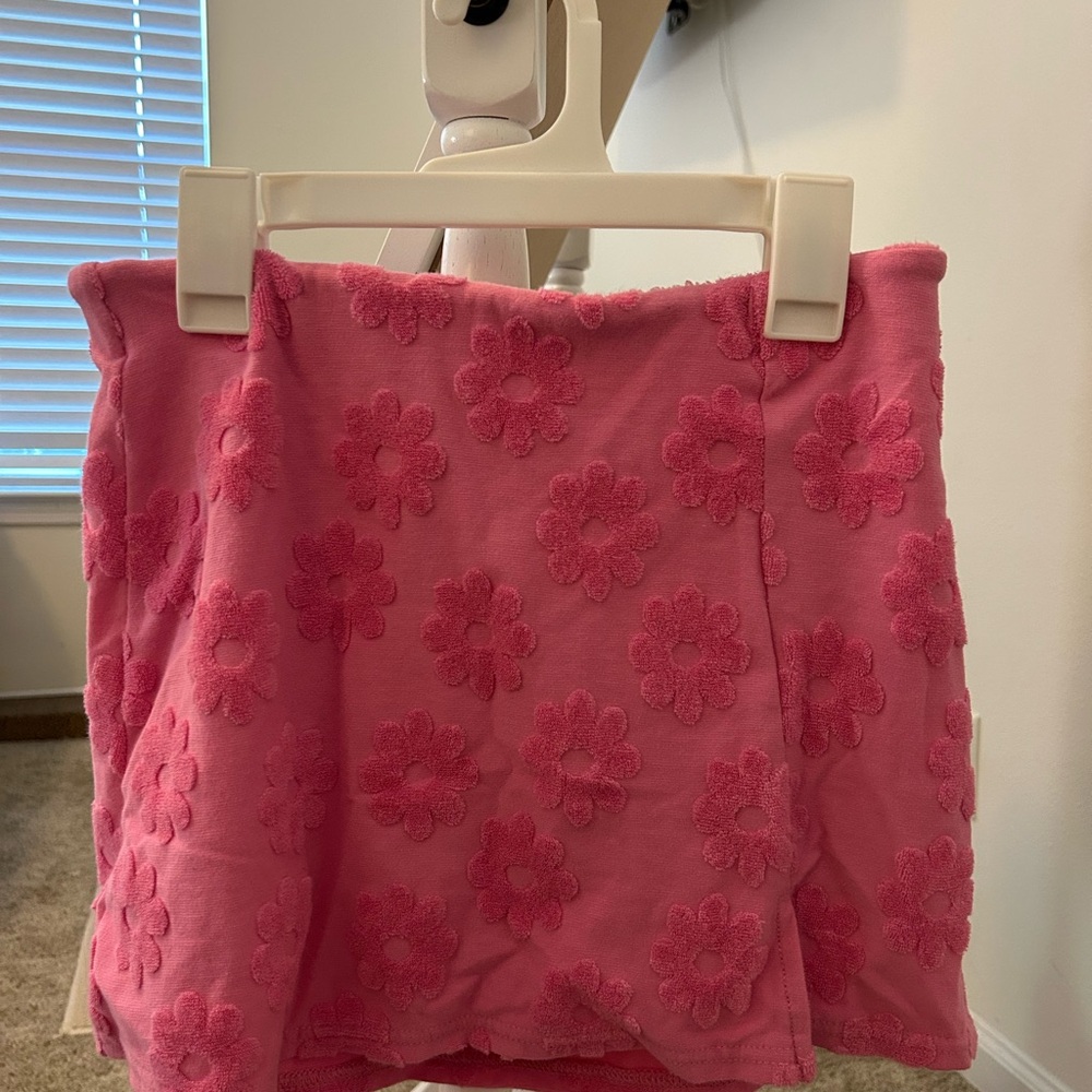 American Eagle Outfitters Pink Embellished A-Line Mini Skirt